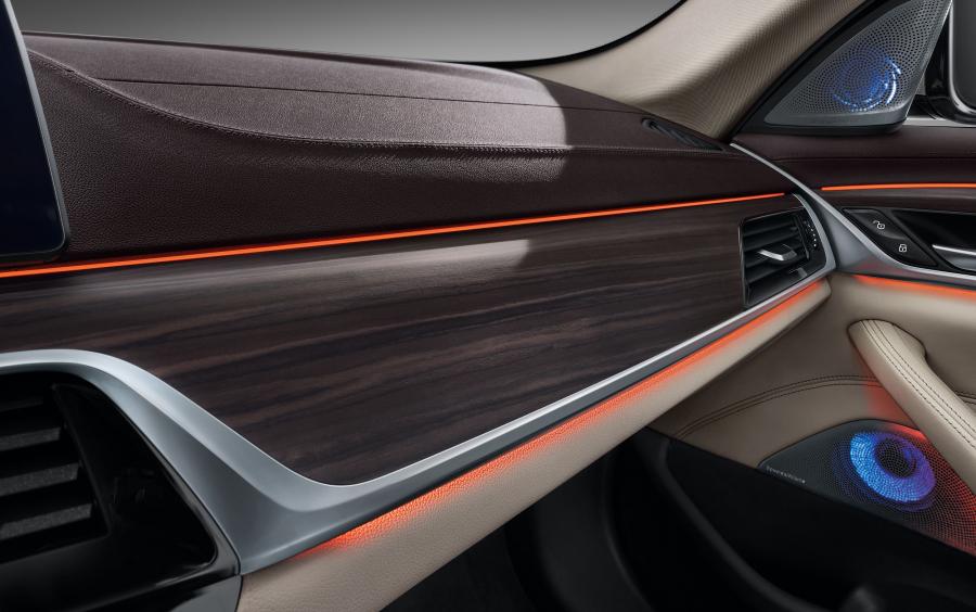 Детали интерьера BMW 530Li Luxury Line (G38) 2017 года  (CN) (фото 11 из 13)